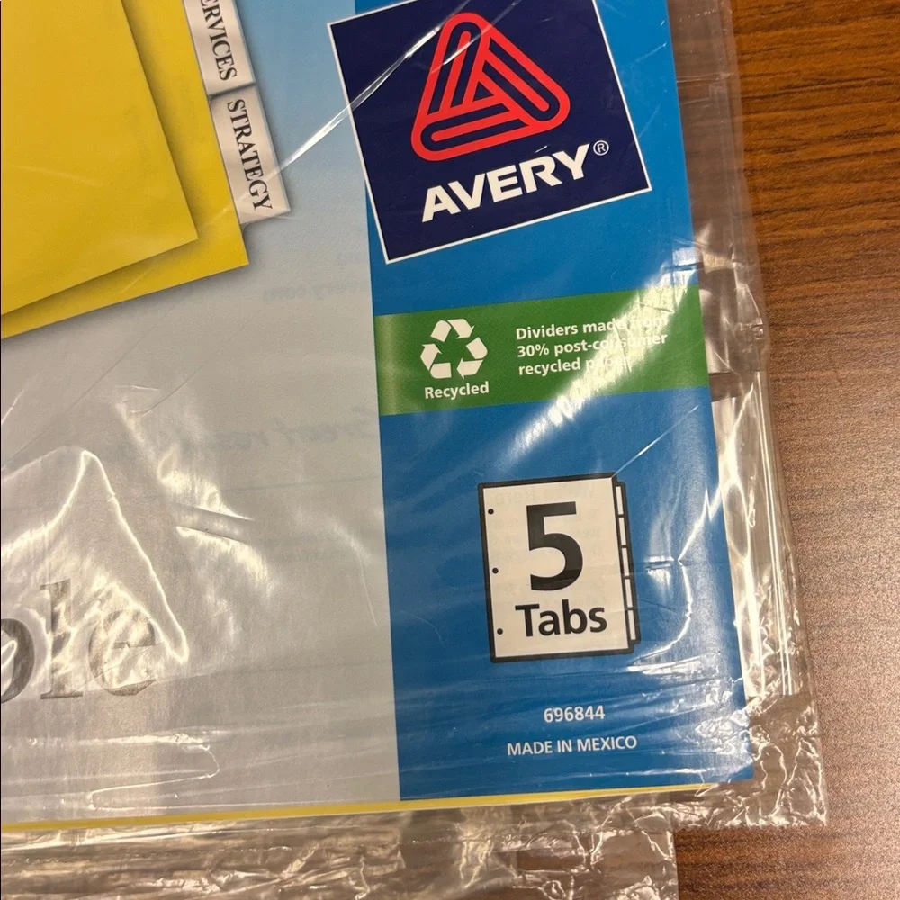 Avery Big Tab Insertable Dividers - Bright Yellow - 6 packages